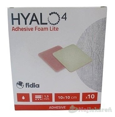 HYALO4 Adhesive Foam Lite 10×10 cm silikónové penové krytie 10 ks