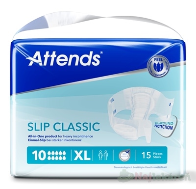 ATTENDS Slip Classic 10 XL plienkové nohavičky 15 ks