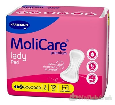 MoliCare Premium lady pad 3 kvapky inkontinenčné vložky 12 ks