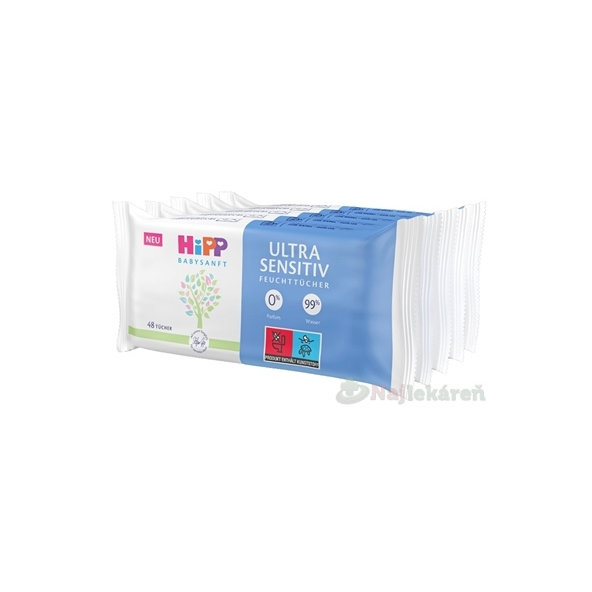 HiPP BABYSANFT ULTRA SENSITIV Vlhčené obrúsky 5x48 ks