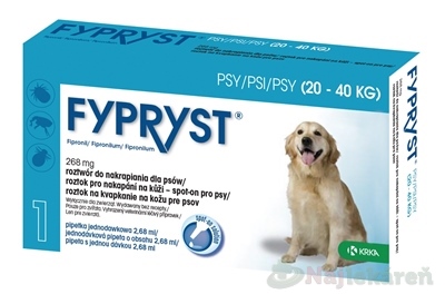 FYPRYST roztok na kožu pre psov ( 20-40 kg ) 268 mg