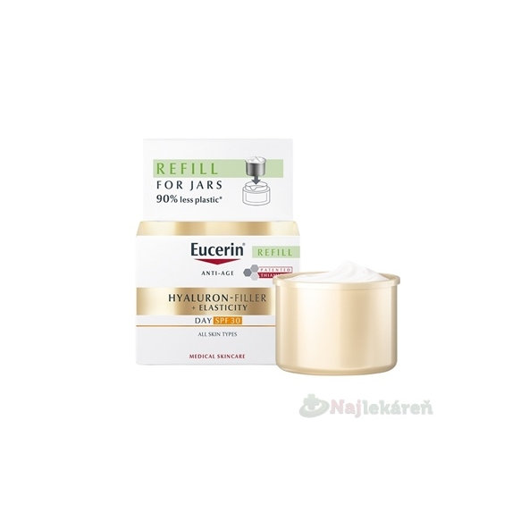 Eucerin HYALURON-FILLER + ELASTICITY Denný krém SPF 30 náhradná náplň 50ml