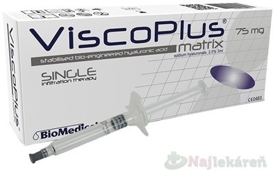 ViscoPlus Matrix 2,5% hyaluronát sodný v injekčnej striekačke 3ml