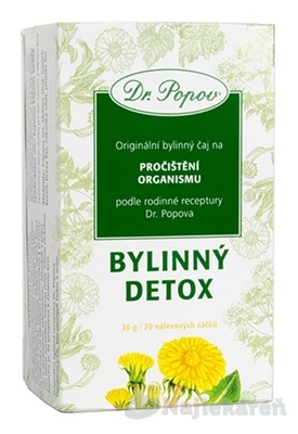 Dr. Popov Bylinný čaj Bylinný detox 20 vrecúšok