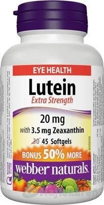Webber Naturals Luteín 20 mg a zeaxantín 45 kapsúl