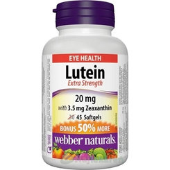 Webber Naturals Luteín 20 mg a zeaxantín 45 kapsúl