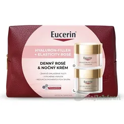 Eucerin Vianočná taštička HYALURON-FILLER + ELASTICITY denný krém ROSÉ + nočný krém