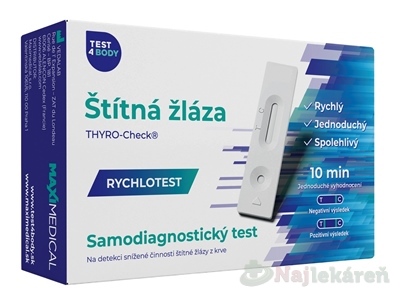 E-shop MAXIMEDICAL Rýchlotest Štítna žľaza samodiagnostický test z krvi 1 set