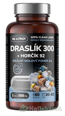 BE A PRO! DRASLÍK 300 + HORČÍK 92 60 kapsúl