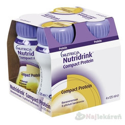 Nutridrink Compact Protein s banánovou príchuťou 4 x 125 ml
