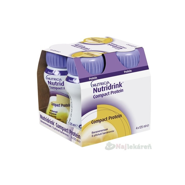 Nutridrink Compact Protein s banánovou príchuťou 4 x 125 ml
