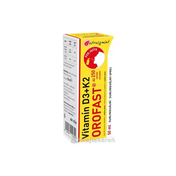 OROFAST Vitamín D3+K2 sprej 50 ml