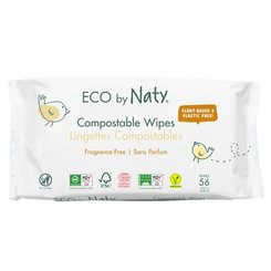 Obrúsky vlhčené neparfumované Sensitive Eco 56ks Naty Nature Babycare