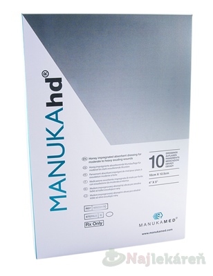 MANUKAhd obväz impregnovaný medom 10 x 12,5 cm 10 ks