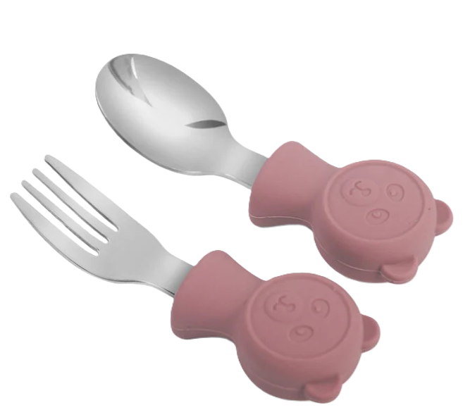 martons Detský príbor - lyžička a vidlička BEAR Dark pink 2ks kúpite na Najlekaren.eu
