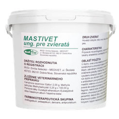 Mastivet masť na vemeno s gáfrom pre dojnice 900g