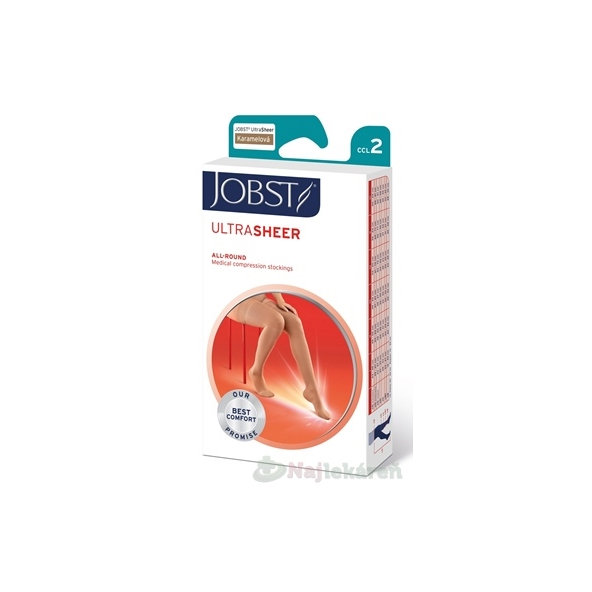 JOBST ULTRA SHEER kompresívne stehenné pančuchy s lemom a otvorenou špičkou veľ. 6
