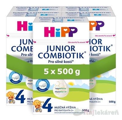 HiPP 4 JUNIOR COMBIOTIK mliečna výživa pre batoľatá 24m+ 5x500 g kúpite na Najlekaren.eu