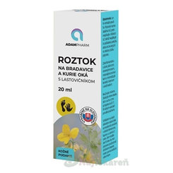 ADAMPharm ROZTOK na bradavice a kurie oká 20ml