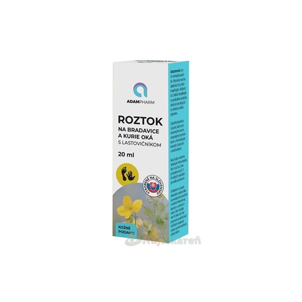 ADAMPharm ROZTOK na bradavice a kurie oká 20ml