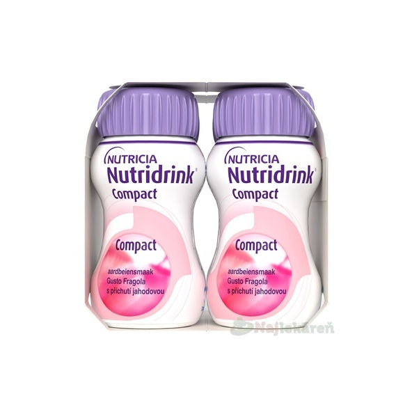 Nutridrink Compact s jahodovou príchuťou 4x125ml
