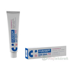 CURASEPT ADS DNA 712 zubná pasta s chlórhexidínom 0,12%, 75 ml