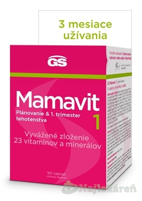 GS Mamavit 1 Plánovanie a 1. trimester 90 tabliet