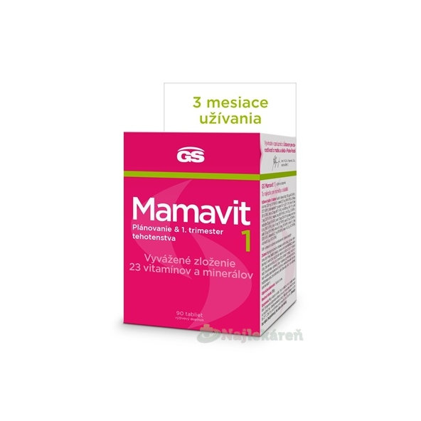 GS Mamavit 1 Plánovanie a 1. trimester 90 tabliet