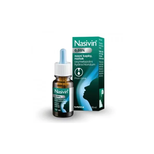 Nasivin kvapky 0,05 % proti nádche 10 ml