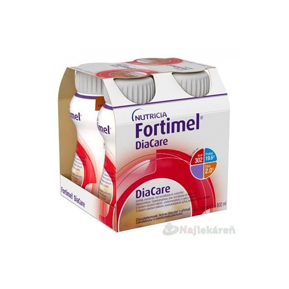 Fortimel DiaCare s čokoládovou príchuťou 4 x 200 ml