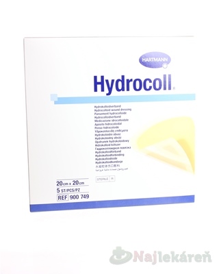 Hydrocoll Hydrokoloidné krytie na rany 20 × 20 cm 5 ks