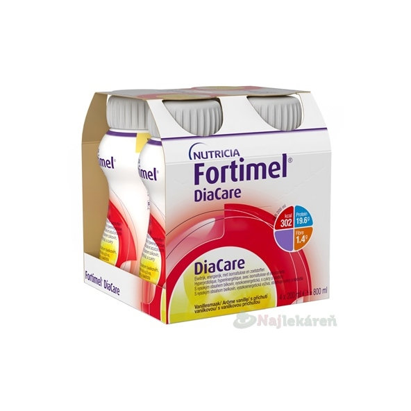 Fortimel DiaCare s vanilkovou príchuťou 4 x 200 ml