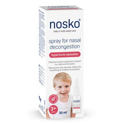 nosko sprej na uvoľnenie upchatého nosa hypertonická morská voda 30 ml