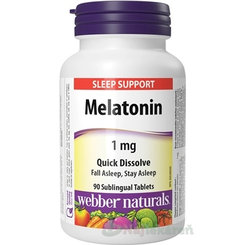Webber Naturals Melatonin 1 mg tablety pod jazyk 90 ks