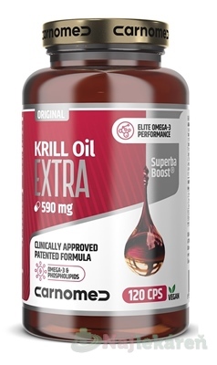 CarnoMed Krill Oil Extra Superba Boost 590 mg 120 kapsúl kúpite na Najlekaren.eu
