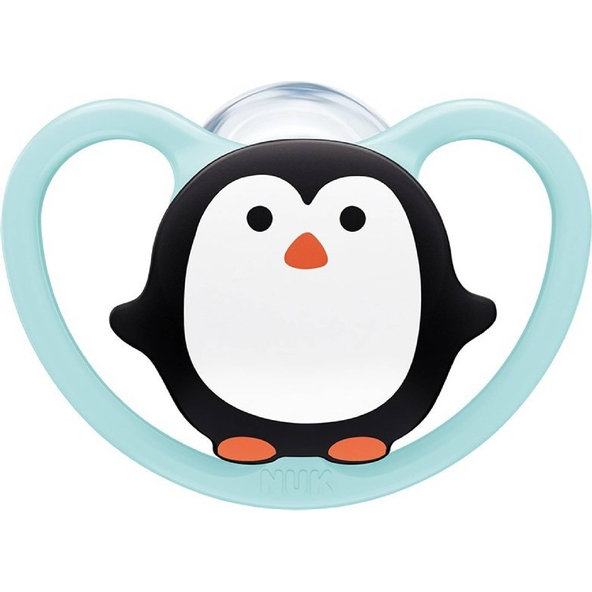 NUK Cumlík Space, silikón, V2, 6-18 m tučniak