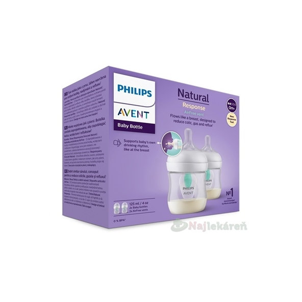 Philips AVENT Natural Response AirFree fľaša 125 ml 0m+ 2 ks