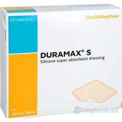 DURAMAX S silikónový superabsorpčný obväz 10x10 cm 10 ks