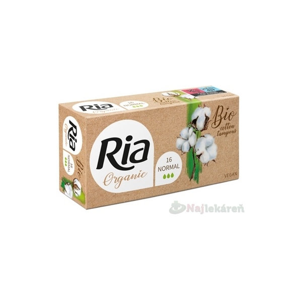 RIA Tampons Organic NORMAL hygienické tampóny 16 ks