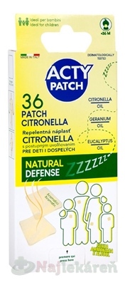 E-shop ActyPatch Repelentná náplasť CITRONELLA 36ks