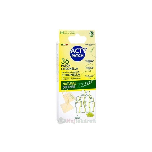 ActyPatch Repelentná náplasť CITRONELLA 36ks