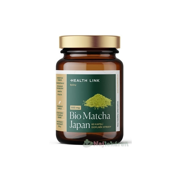 HEALTH LINK BIO Matcha Japan 500mg 60 kapsúl