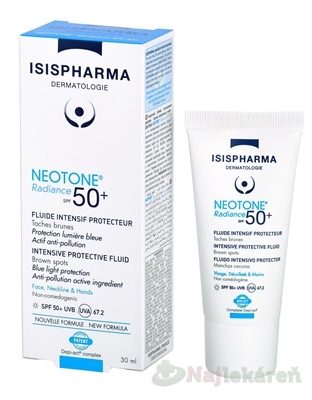 ISIS NEOTONE Radiance SPF 50+ bezfarebný ochranný fluid 30 ml