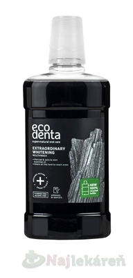 EcoDenta Extraordinary Whitening ústna voda čierne uhlie 500 ml kúpite na Najlekaren.eu