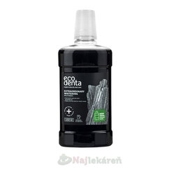 EcoDenta Extraordinary Whitening ústna voda čierne uhlie 500 ml