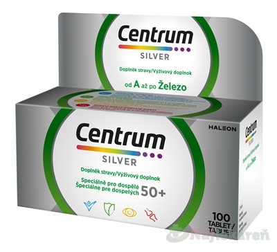 Centrum Silver multivitamín pre starších dospelých nad 50 rokov 100 tabliet