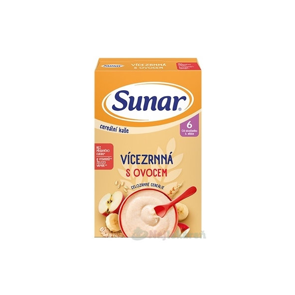 SUNAR Cereálna kaša VIACZRNNÁ S OVOCÍM 6m+ 210 g
