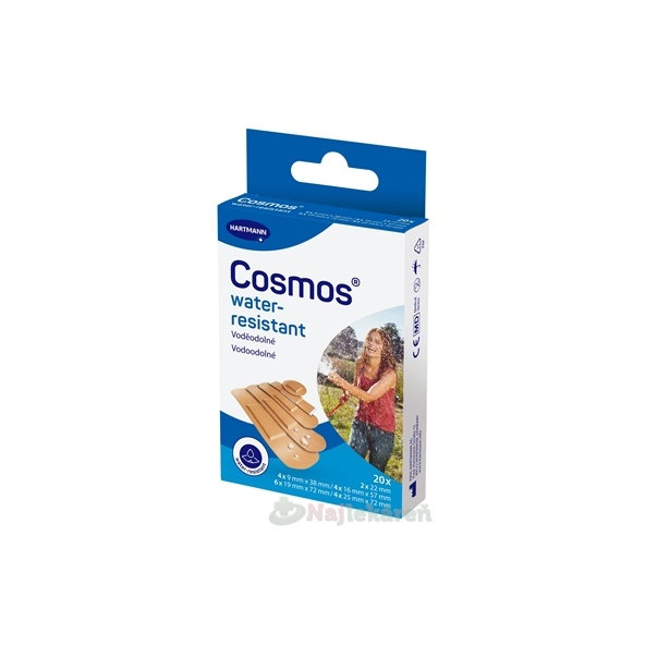 Cosmos Water-resistant vodeodolná náplasť 5 veľkostí 20 ks
