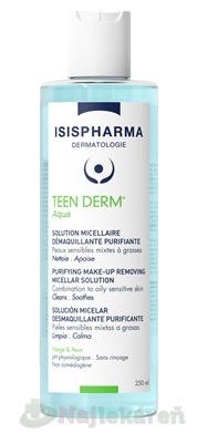ISIS TEEN DERM Aqua čistiaca micelárna voda a odličovač 250 ml