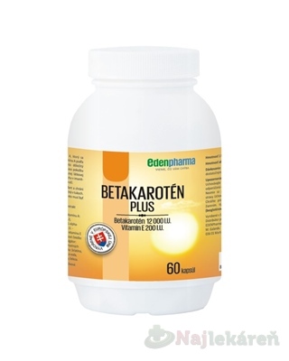 EDENPharma BETAKAROTÉN PLUS 60 kapsúl kúpite na Najlekaren.eu